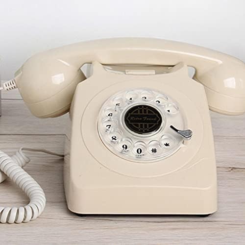 סגנון ליוזה אירופה סובב חיוג וינטג 'קווי טלפון מפלסטיק משרד ביתי רטרו חוט קווי טלפון קבוע