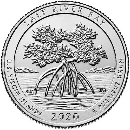 2020 P, D, S BU Salt River Bay U.S. איי הבתולה הפארק הלאומי NP רבעון בחירה ללא מחזור ארהב מנטה 3 סט מטבעות