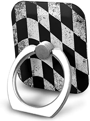דגל טלפוני דגל משובץ מחזיק טבעת שחור ולבן מתכוונן 360 ° סיבוב עמדת טלפון לאייפד, קינדל, טלפון x/6/6s/7/8/8 פלוס/7, סמארטפון אנדרואיד