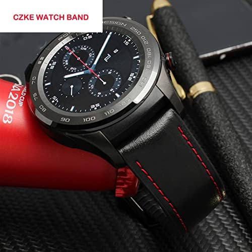 צמיד עור Haodee 22 ממ עבור Huawei Watch GT Magic Watch 2Pro שעון חכם סגנון עסקי החלפת 2in 1 רצועת סיליקון עור