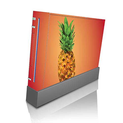 מצולע אננס אדום וכתום רקע מדבקות ויניל מדבקה על ידי Egeek AMZ עבור קונסולת Wii