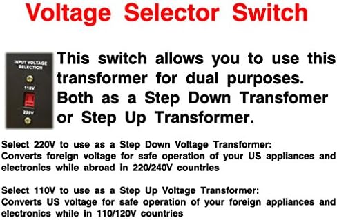 Simran Sym-1000 Deluxe 1000 וואט שלב למעלה ושנאי מתח מתח עבור AC 110V / 220V / 240V לשימוש רציף ברחבי העולם