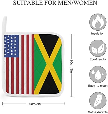 ארהב פיאג ג'מייקנית מחזיקי דגל סיר רפידות חמות עמידות בפני חום למטבח בישול סט