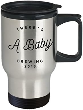 ספל נסיעות בהריון- יש Baby Brewing 2018- ספל לתינוקות- כוס ספל קפה נירוסטה 14 oz נירוסטה