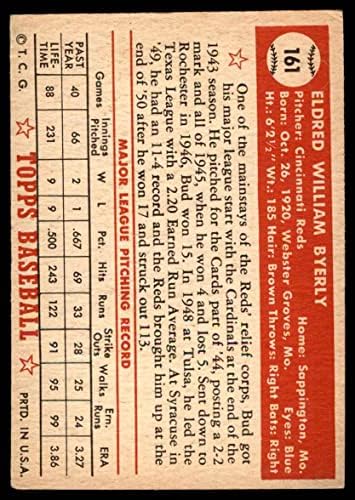 1952 Topps 161 CRM Bud Byerly Cincinnati Reds VG/Ex Reds
