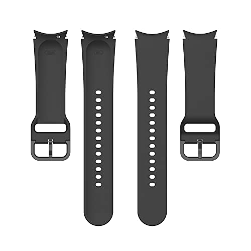 Eieuuk 3 חבילות ספורט תואם עם Samsung Galaxy Watch 4 44 ממ 40 ממ/גלקסי קלאסי 46 ממ 42 ממ רצועת צמיד רך סיליקון רך לנשים, שחור/כחול/לבן,