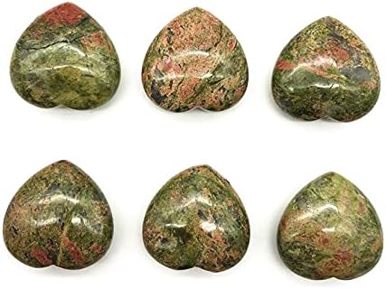 Laaalid xn216 1pc טבעי לא יא -ליט בצורת לב גביש אבן מלוטש קישוט ריפוי מתנה אבנים טבעיות ומינרלים טבעיים