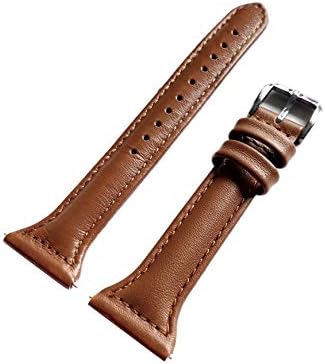 רצועה רזה של ניקסטון בצבע חום תואם ל- Huawei Watch GT 2 ו- GT 46 ממ שעון חכם צמיד רצועת עור רכה אלגנטית B22