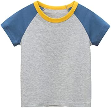 עליון לבנים בני 5 פעוטות ילדים בנות בנים שרוול קצר בלוק צבע בסיסי חולצה חולצה מזדמנים חולצה חולצה חולצה צבעונית סד סד