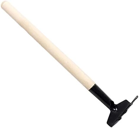 טיקי טאקה 3 יח ' סט עץ ידית מתכת ראש מגרפה האת ספייד מאובזר וחזק עם ידיות ארוכות גינון כלים