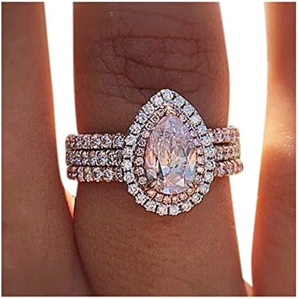 תכשיטים לנשים טבעות לבן טבעת מתנה בעבודת יד חתונה לחתוך תכשיטי אירוסין אבן יוקרה מתכוונן חן