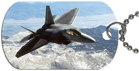 F22 Raptor Fighter Flice Tage Tag עם שרשרת שרשרת 30 רעיון מתנה נהדר