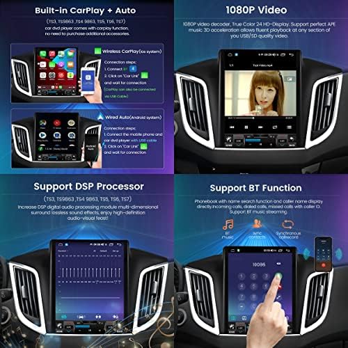 FBKPHSS רדיו רדיו אנדרואיד 11 עבור שברולטקרוז 2015-2020 סטריאו וידיאו מולטימדיה עם סטריאו עם GPS ניווט Bluetooth WiFi Carplay Controling