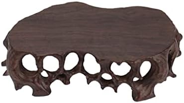 גילוף עץ Mfchy סגול עץ אלמוג יומנים עקוב אחר בסיס בצורת בסיס מהגוני קישוט מעץ מלא מחזיק רכבת עץ מחזיק מעץ