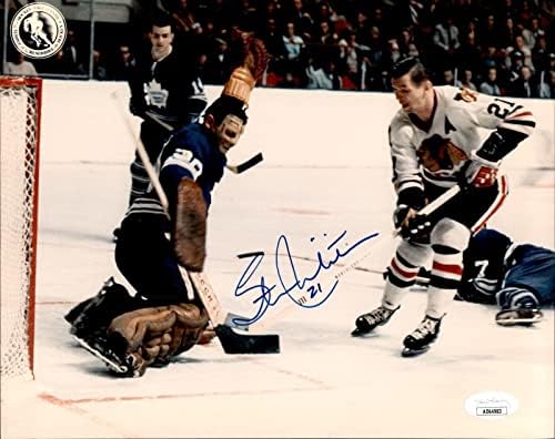 סטן מיקיטה חתום על שיקגו בלקוהוקס 8x10 צילום JSA COA - תמונות NHL עם חתימה