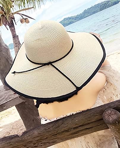 נשים של מתקפל רחב שוליים חוף כובע קיץ שמש חוף כובע