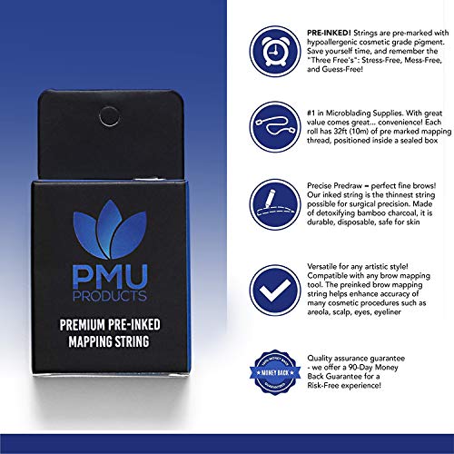 PMU מוצרים את המחרוזת המקורית המיקרו -מפלגתית המקורית למיפוי מצח - כלי מדידה לסימון גבות סימטריות