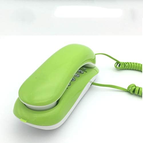 WODMB טלפון רכוב על שולחן עבודה כפול, טלפון עם תחתית להנחת שולחן וקיר תלויה בית טלפון קבוע צבע טלפון טלפון ， קישוט ביתי ירוק