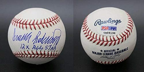 פרנק רובינסון חתם על בייסבול ROMLB 12 X כל הכוכב Orioles PSA/DNA חתימה - כדורי חתימה