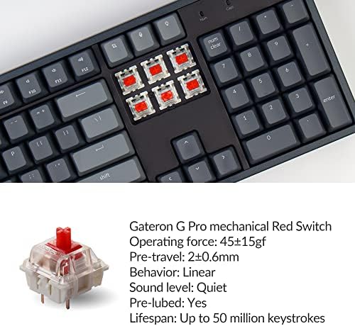Keychron K10 בגודל מלא 104 מקשים Bluetooth אלחוטית/USB מקלדת משחק מכני חוט