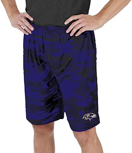 מכנסיים קצרים קלים של זובז NFL עם קווי CAMO ולוגו צוות