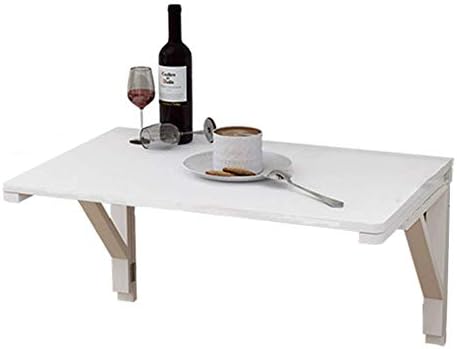 PIBM פשטות מסוגננת מדף מדף רכוב שולחן מתלה צף שולחן מחשב נייד שולחן כתיבת עץ מוצק מתקפל רב -תפקוד פונקציה פשוטה מסעדה חדר שינה מסעדה,