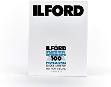 אילפורד דלתא 100 4 על 5 אינץ ' סרט גיליון שחור ולבן 25 גיליונות