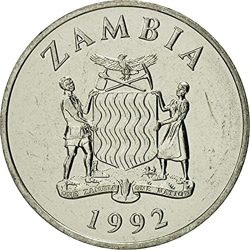 קרנף הללה זמביה 25 מטבע מעטפות 1992 20 ממ