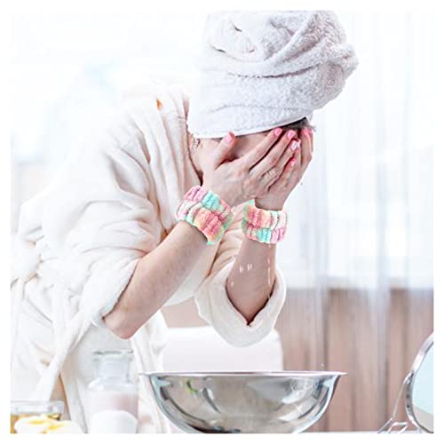 אנדיקר מיקרופייבר יד לשטוף להקות עבור כביסה פנים קייס, נשים בנות ספא רצועת כביסה עבור יד