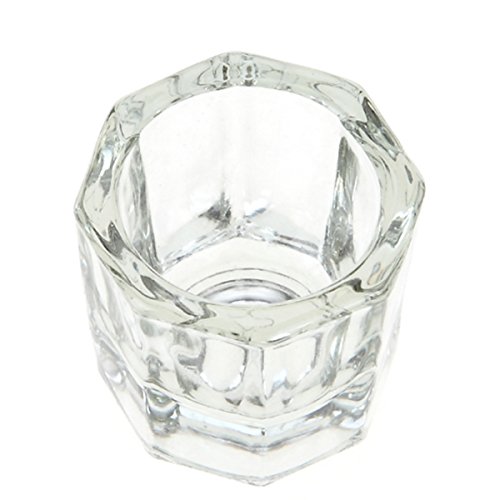 5 יחידות נייל אמנות אקריליק נוזל אבקת מנומר צלחת זכוכית קריסטל כוס כלי זכוכית כלים