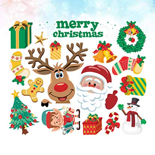 סנטה מדבקות חג המולד מדבקות קיר ציורי קיר להסרה מדבקות קיר חלון מדבקה עבור חג המולד חדר קישוטי קישוטי סגנון 5 המולד דקור