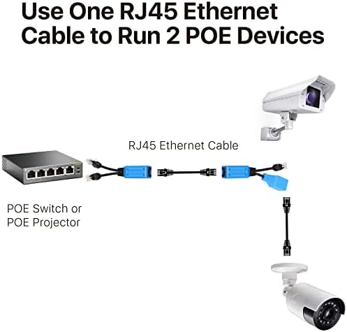 TNP RJ45 כבל אתרנט קומביינר/ערכת מפצל, 2 זכר ל 1 נקבה ו -1 זכר 1 נקבה עד 1 מתאם נתוני POE נקבה LAN LAN Ethernet Network Extender y Splitter