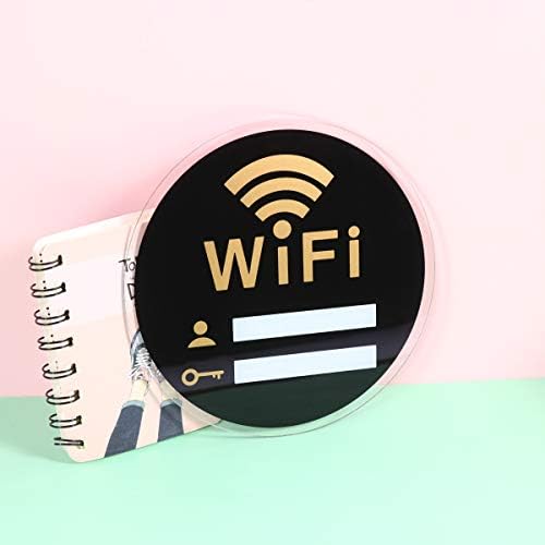 מדבקות משרדיות מעודנות WiFi אקרילי שלט קיר שימושי מדבקת קיר תזכורת אקרילית סיסמת wifi פרטי תזכורת אקרילית תזכורת ביתית תפאורה משרד
