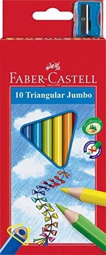 פבר-קסטל ג'וניור אחיזה משולשת עפרונות צבעוניים 10
