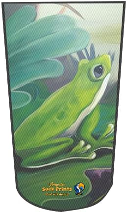 צפרדע ירוקה על סצנה טרופית לילי פד וו