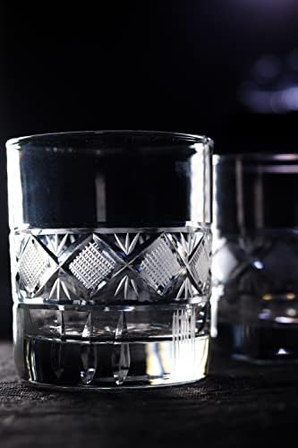 קריסטל עיצוב ויסקי כוסות-10 עוז כוס מדע של ויסקי זכוכית-ויסקי כימיה מולקולות / ישן נושן סלעים זכוכית