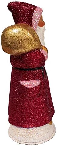 חברת המסחר Pinnacle Peak Peak Ino Schaller Fuchsia Glitter Santa שקית זהב גרמנית Mache Mache Candy Cander