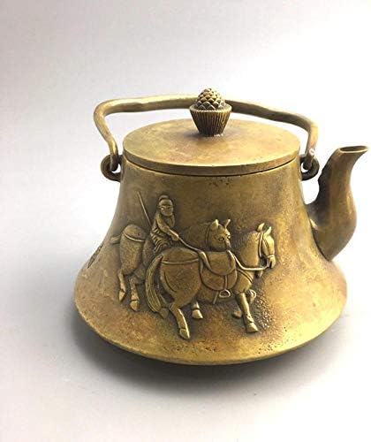 תה מברזל יצוקאוסף עתיק, כלי ברונזה ישנים, בקבוקון פליז, קומקום תה, קישוטי סוסים, אוסף חפצים ישנים