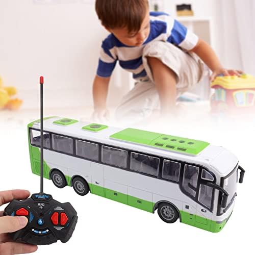 Topincn גדול 130 צעצועי אוטובוס שלט רחוק דגם אוטובוס RC דגם חינוכי חשמלי חי עם שלט רחוק לצעצועים לילדים