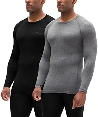 DevOps 2 חבילות חולצות דחיסה של שרוול ארוך של גברים