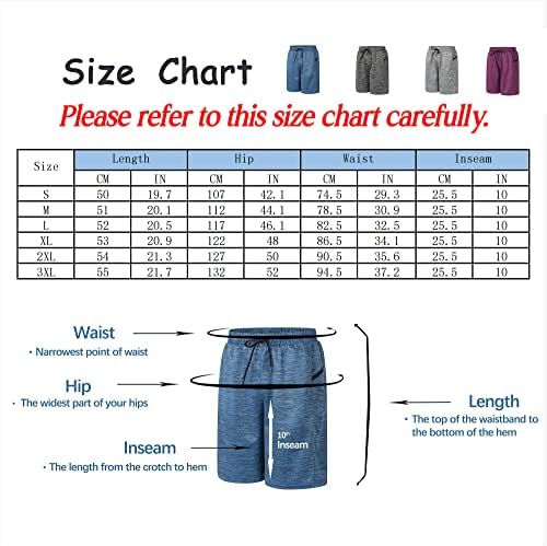 מכנסי אימון אתלטיים של PRTCYPNT מכנסיים קצרים מהיר יבש 10 אינץ 'מכנסי כושר עם כיסי רוכסן משיכות