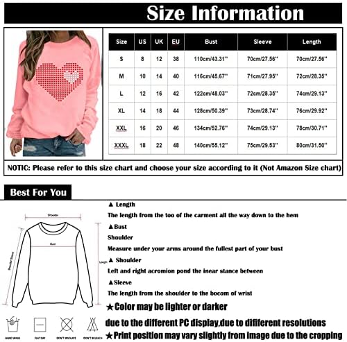 חולצות יום האהבה של ג'ג'ייבדי נשים סוודר גרפי