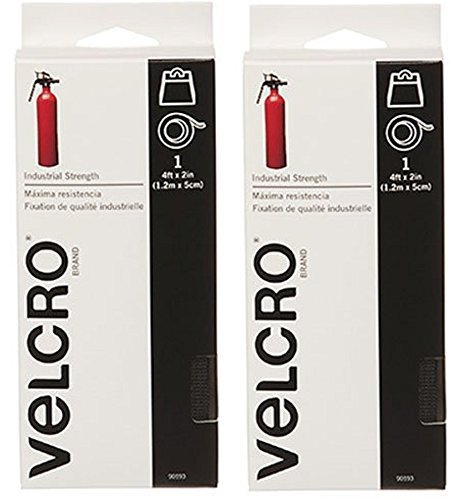 Velcro 90593 2 חבילה קלטת חוזק תעשייתית בגודל 2 סמ על 2 אינץ ', שחור
