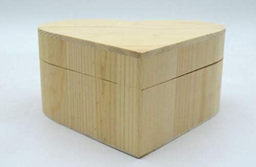 Anncus 50 pcs קופסא אחסון צורת לב תיבת עץ קופסת תכשיטים עגילי חתונה קופסאות תכשיטים טבעות מארגן עץ שולחן