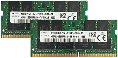 Hynix מקורי 32GB שדרוג זיכרון נייד תואם ל- MSI GS60 6QE 025XFR GHOST PRO DDR4 2133 PC4-17000 SODIMM 2RX8 CL15 1.2V מחברת RAM ADAMANTE