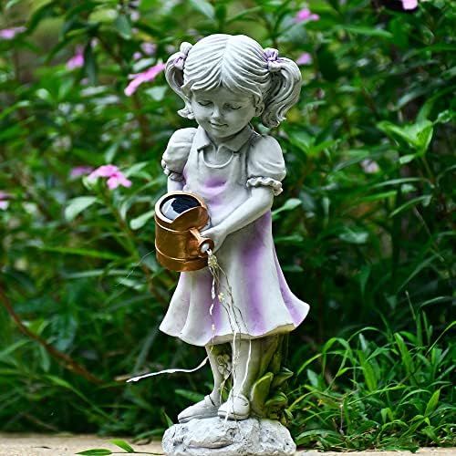 פויאקג'י סולארי פסלי פיות גן פיות חיצוניים עיצוב אטום למים, פסלוני מלאך לחצר, פטיו, דשא, מרפסת, מתנה לחימוני בית