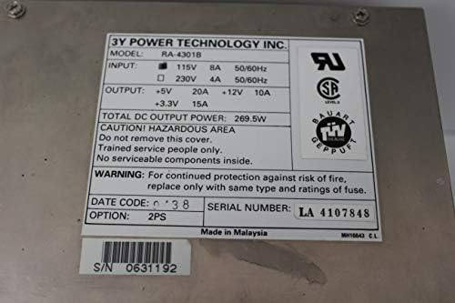 3Y - ALR 3Y RA -4301B 269.5 Watt Powersupply - RA -4301B