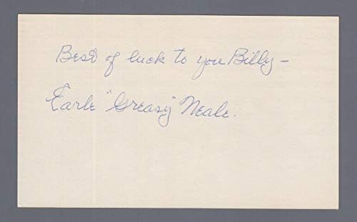 ארל גריסי ניל פ. ל. אף. הופ חתם על כרטיס אינדקס עם הולוגרמה מס ' 2-חתימות חיתוך של ליגת הבייסבול