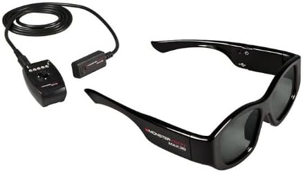 מונסטרוויז 'ן מקס 3 ד' מערכת משקפיים עם סנכרון פעיל-משקפיים וערכת משדר עבור פעיל 3 ד