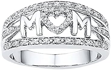 להקת זירקון אלגנטי כלה יהלומי חתונה אמא של מתנת אופנה טבעת
